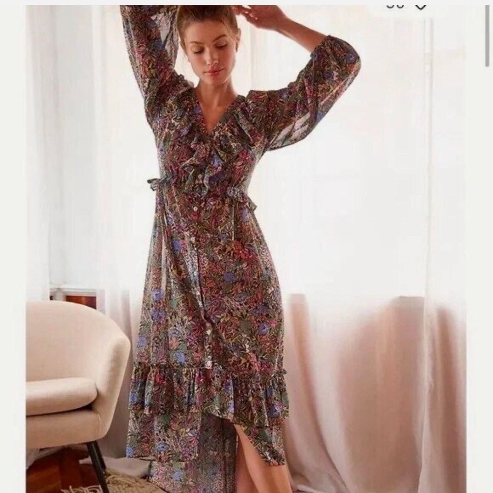By Anthr Floral Tunic Sleep Dress Small NWOT